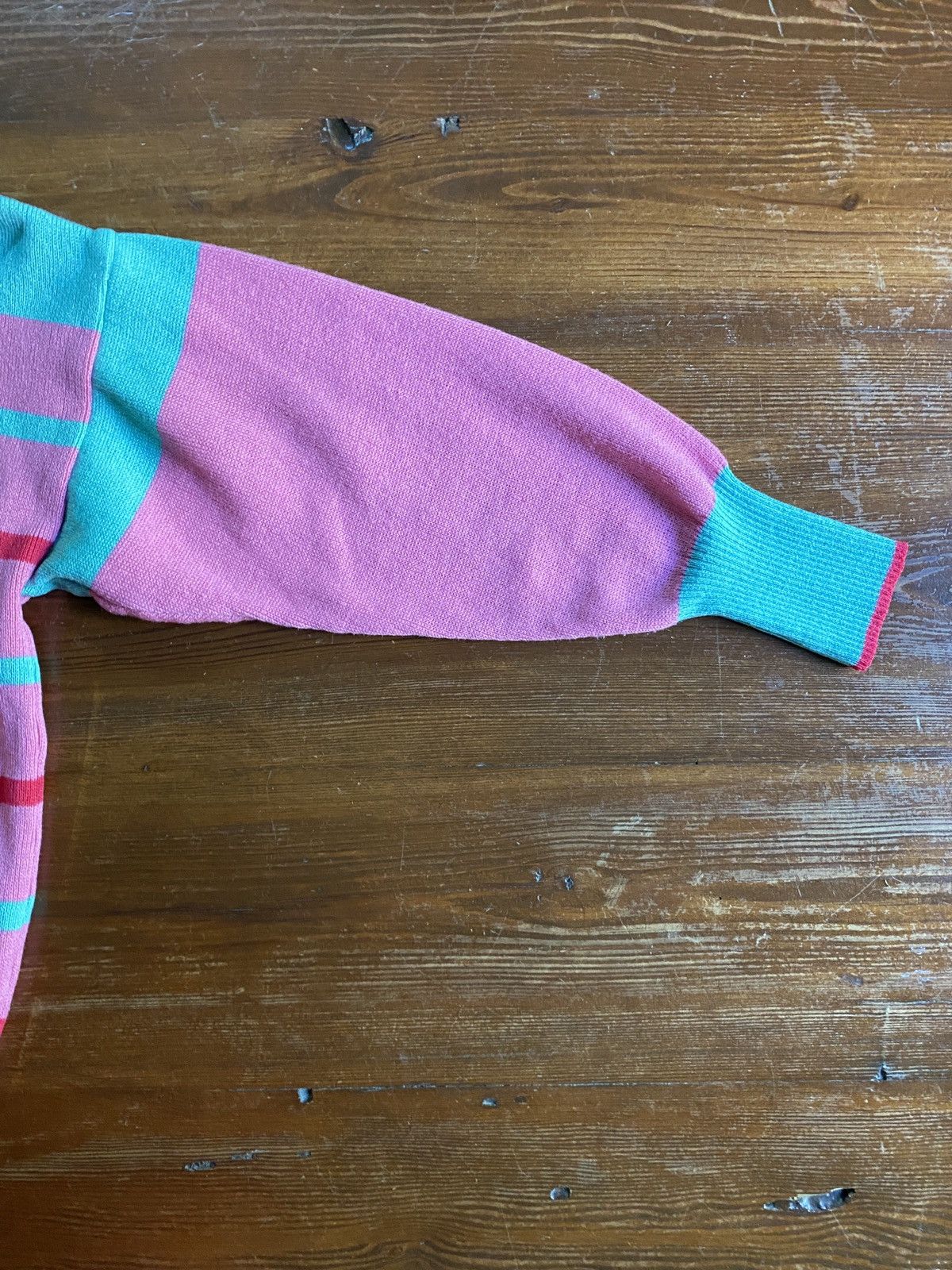 Andrew St. John Vintage 80’s Andrew St. John Pink Striped Knit Polo Sweater Size US S / EU 44-46 / 1 - 12 Thumbnail