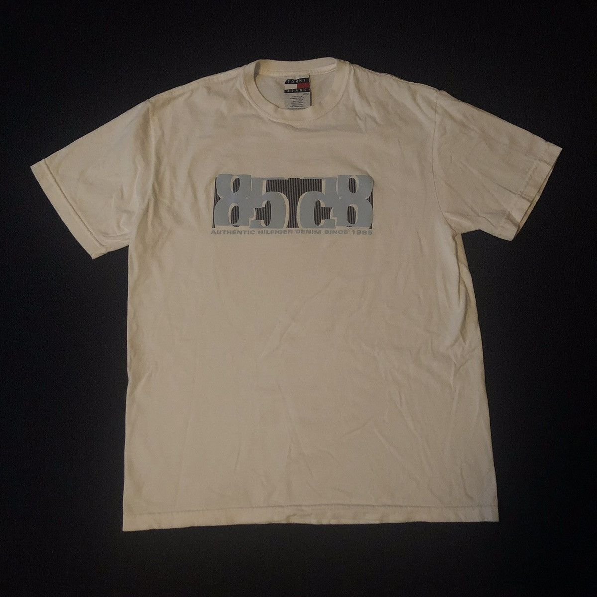 Tommy Hilfiger Vintage 90s Y2K Tommy Jeans 85 Authentic Hilfiger Logo Tee Size US S / EU 44-46 / 1 - 6 Thumbnail