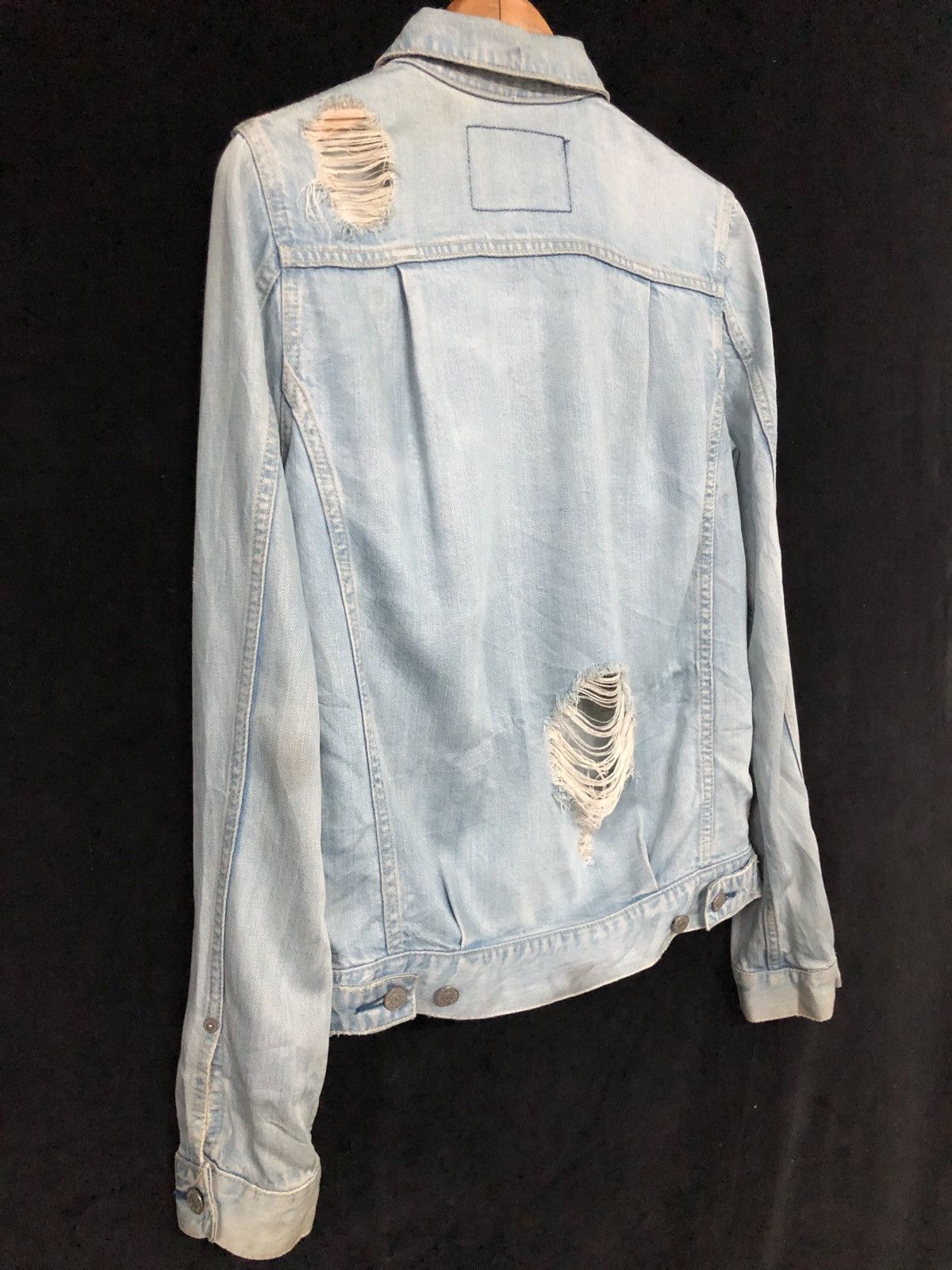 Japanese Brand MOUSSY Distressed Denim Trucker Jacket Size US M / EU 48-50 / 2 - 4 Thumbnail