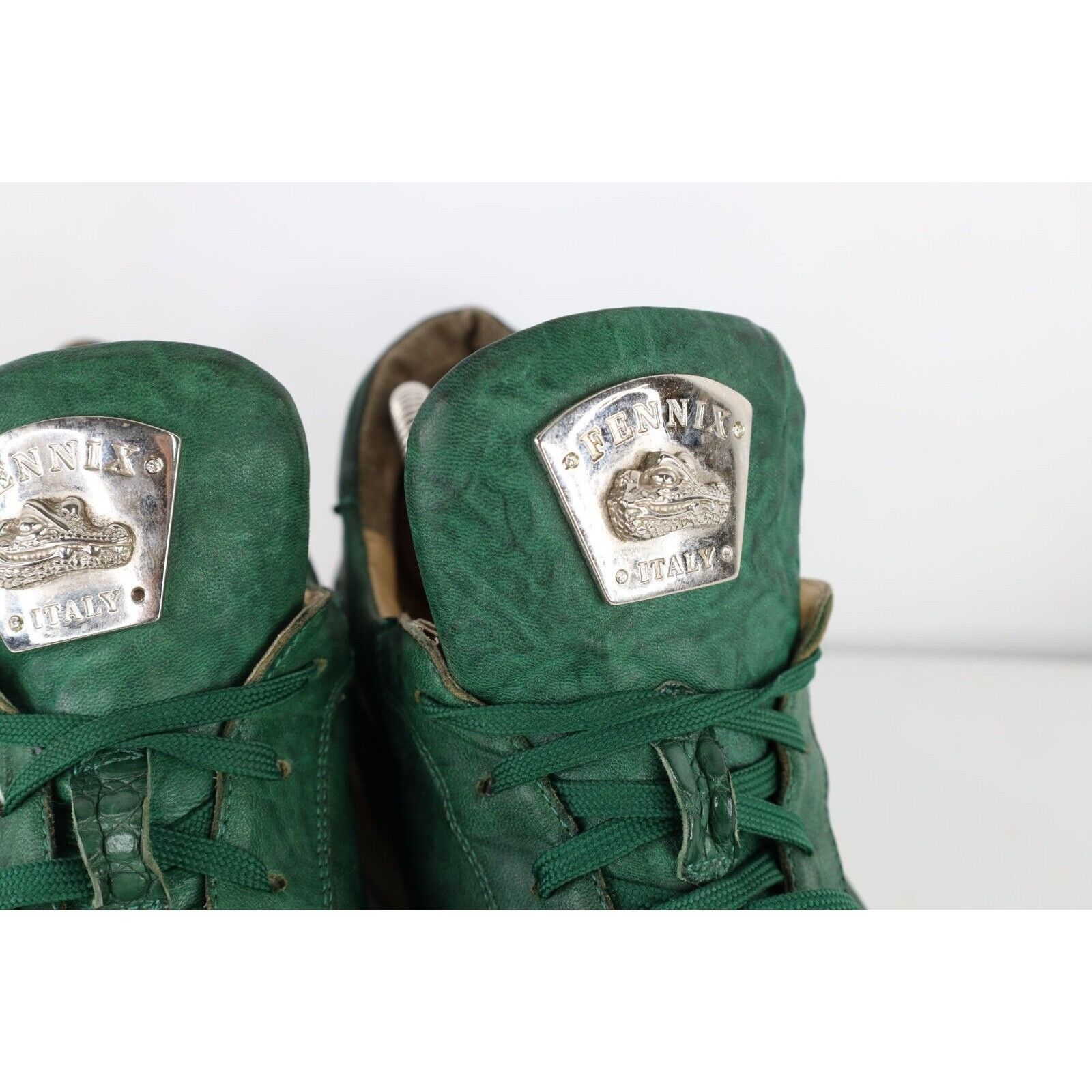 Vintage Fennix Italy Distressed Alligator Leather Sneakers Shoes Size US 9 / EU 42 - 4 Thumbnail