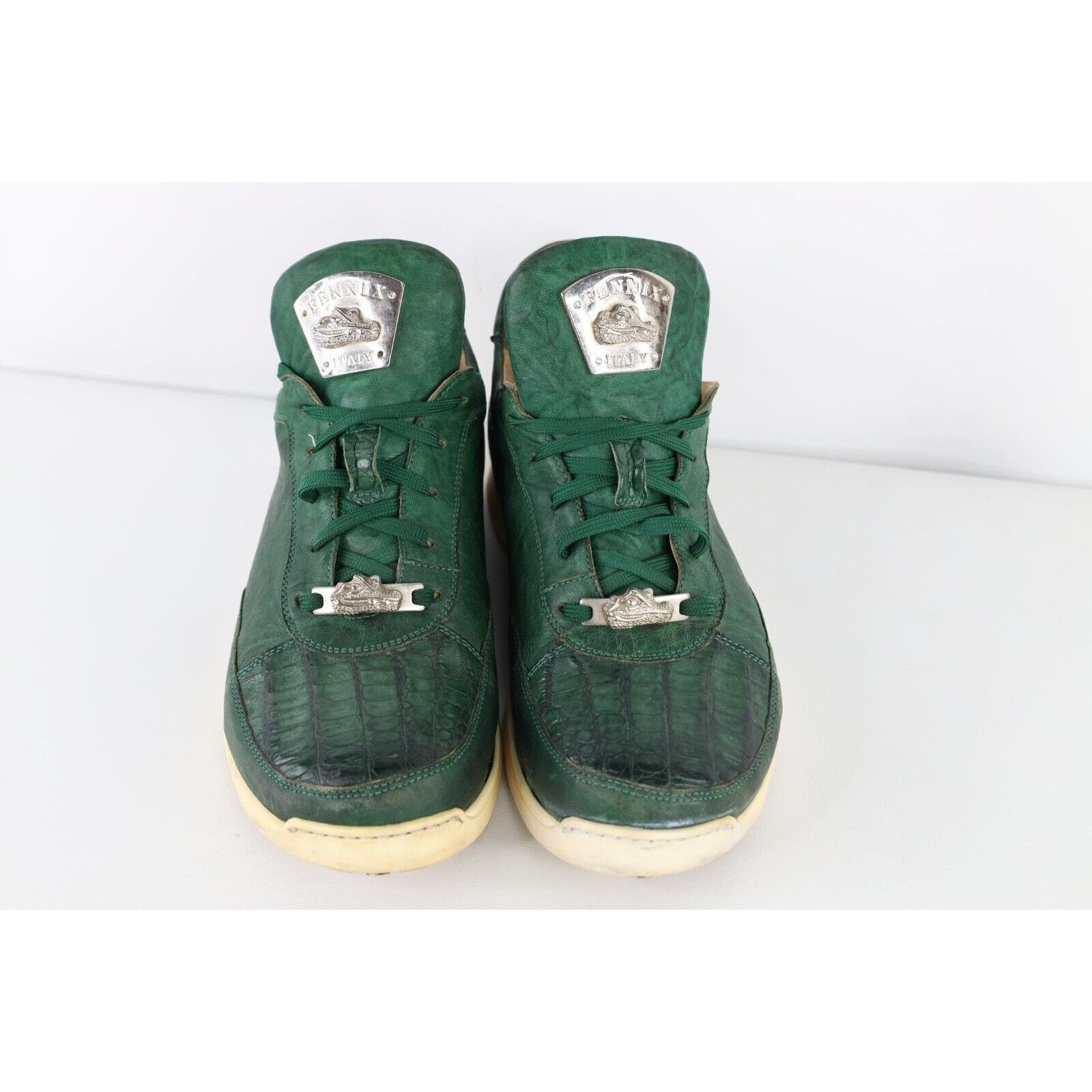 Vintage Fennix Italy Distressed Alligator Leather Sneakers Shoes Size US 9 / EU 42 - 2 Thumbnail