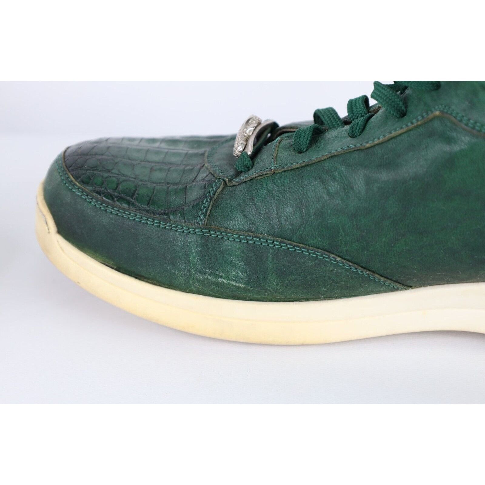 Vintage Fennix Italy Distressed Alligator Leather Sneakers Shoes Size US 9 / EU 42 - 13 Thumbnail