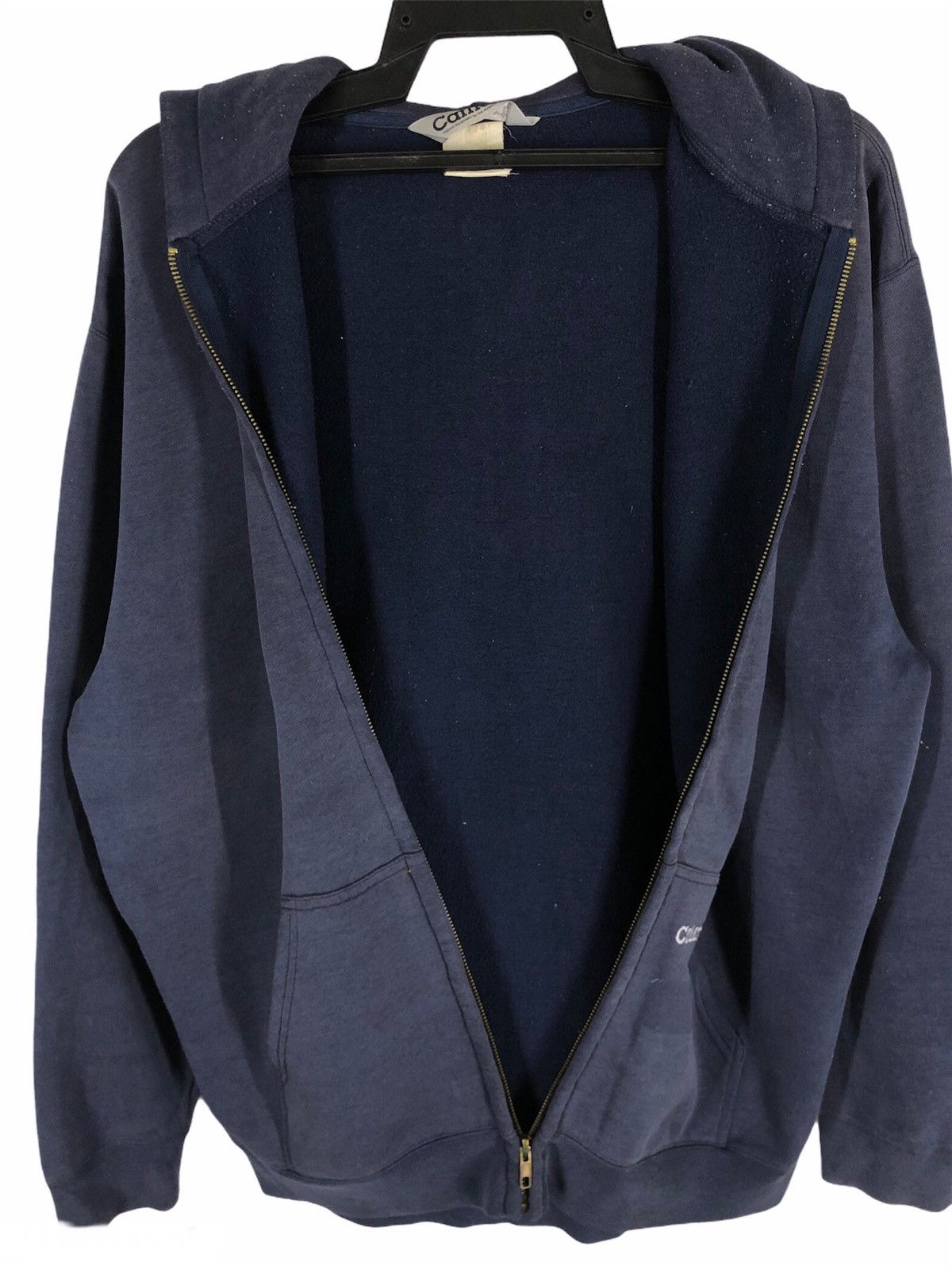 Carhartt × Vintage Vintage Carhartt Navy Blue Sun Faded Zip Hoodie Jacket cw21 Size US L / EU 52-54 / 3 - 5 Thumbnail