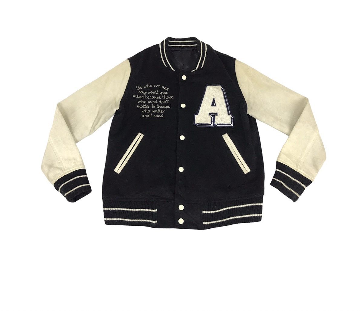 Vintage Vintage Japanese Brand Embroidery Big A Logo Varsity Jacket Size US S / EU 44-46 / 1 - 1 Thumbnail