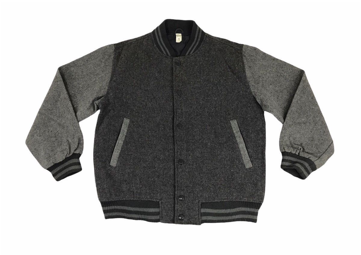 Japanese Brand Vintage Japanese Brand Simple Varsity Jacket Wool Quilted Size US M / EU 48-50 / 2 - 1 Thumbnail