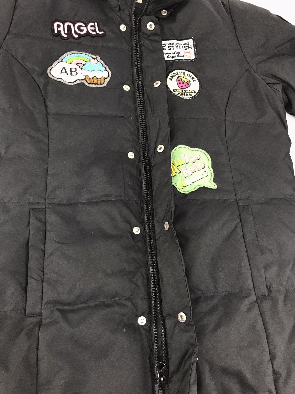 Japanese Brand × Vintage Vintage Angel Blue Unisex Parka Puffer Long Jacket Size M / US 6-8 / IT 42-44 - 4 Thumbnail