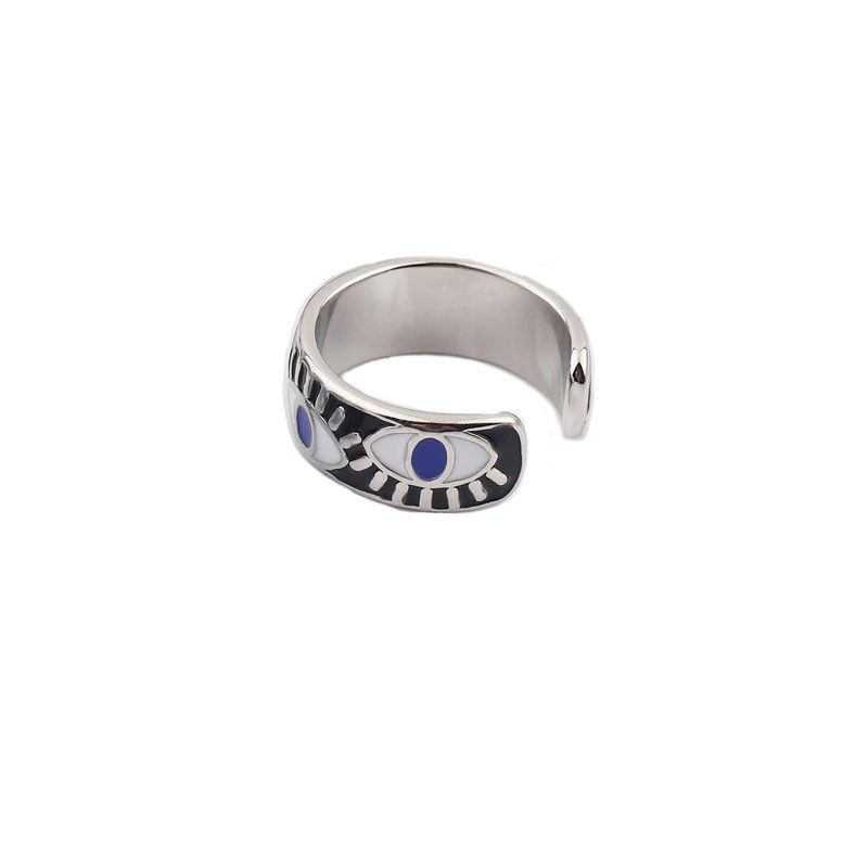 Jewelry Black Eyes Ring Size ONE SIZE - 1 Thumbnail