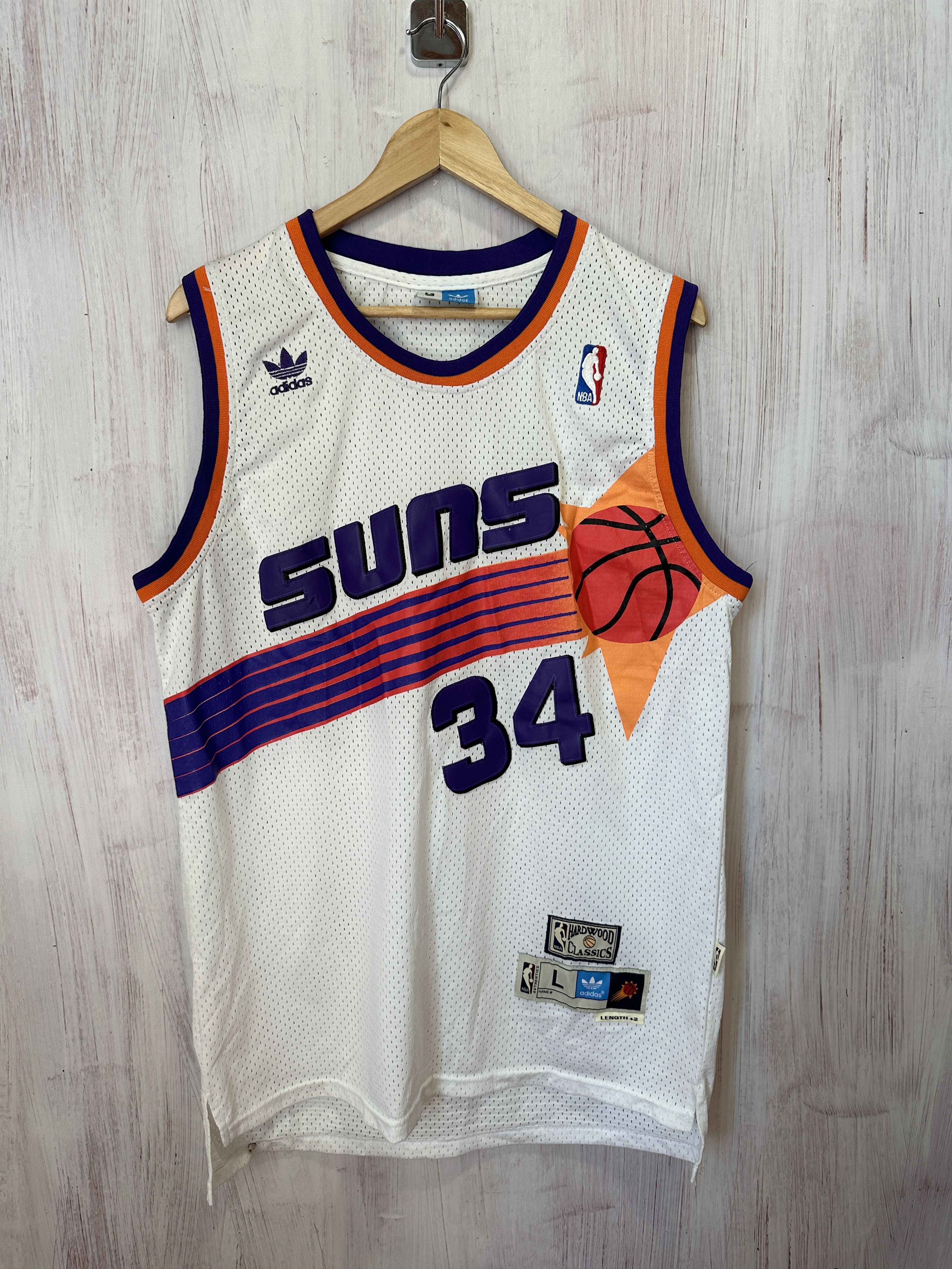 Adidas Phoenix Suns #34 Charles Barkley basketball jersey shirt kit ...