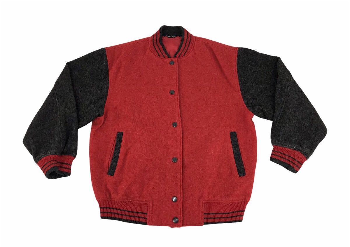 Japanese Brand × Vintage Vintage Varsity Jacket Wool BaseBall Team Play Ball Size US M / EU 48-50 / 2 - 2 Thumbnail