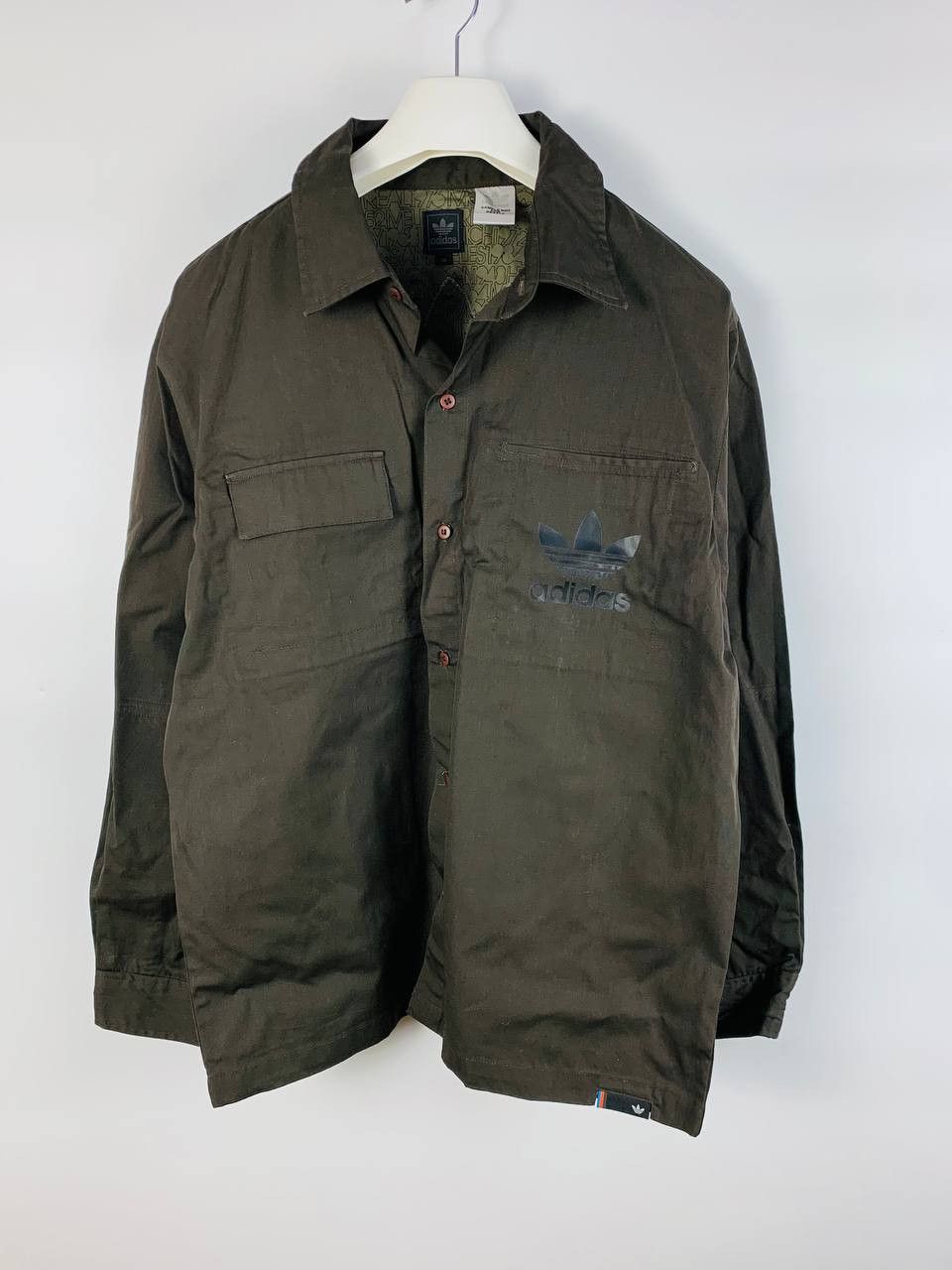 Adidas Adidas shirt button ups dark brown cotton M Size US M / EU 48-50 / 2 - 6 Thumbnail
