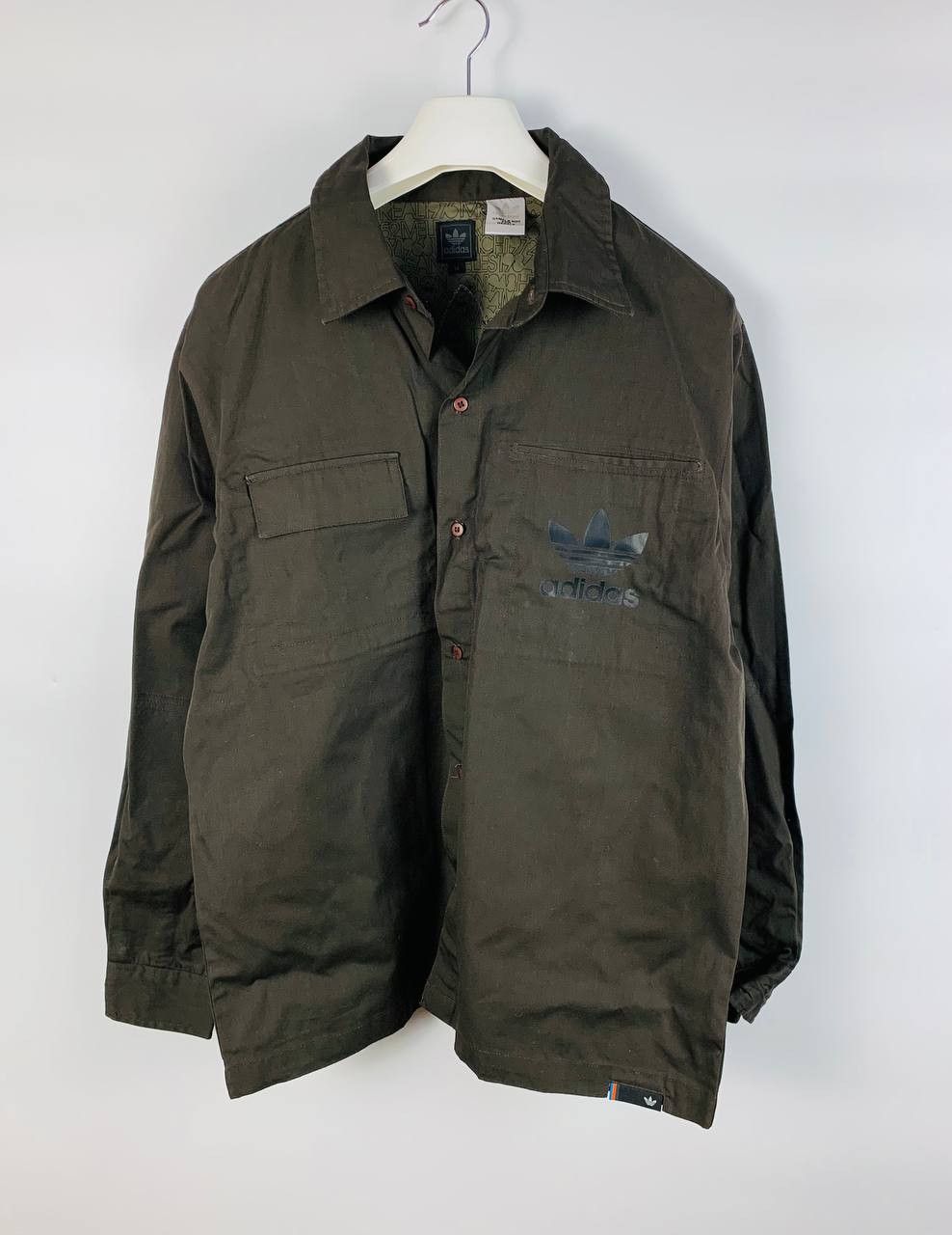 Adidas Adidas shirt button ups dark brown cotton M Size US M / EU 48-50 / 2 - 1 Thumbnail