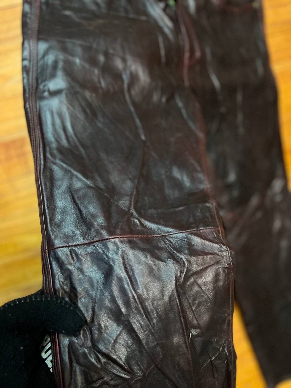 Genuine Leather VINTAGE LEATHER PANTS SIZE 30 Size US 30 / EU 46 - 4 Thumbnail
