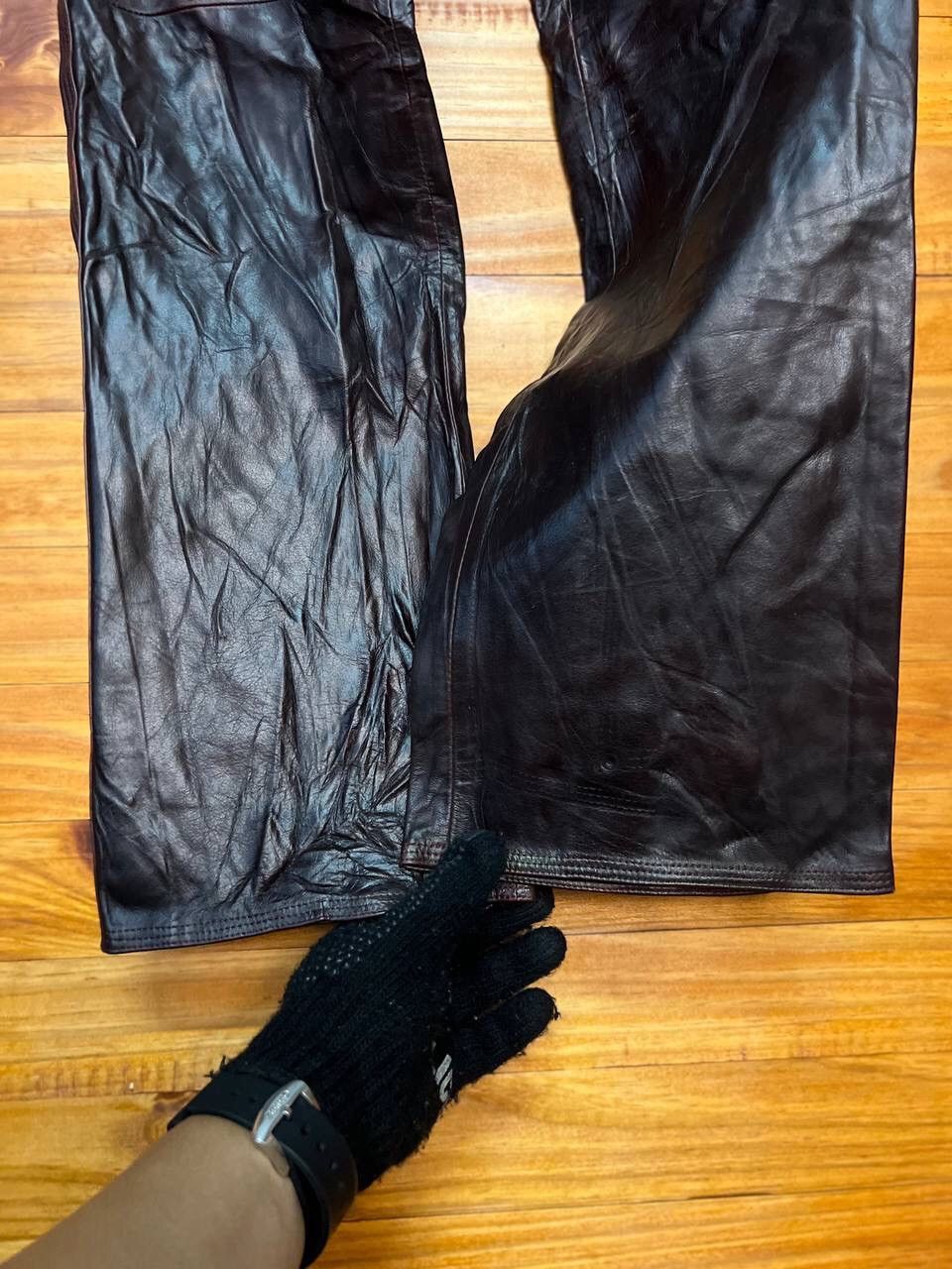 Genuine Leather VINTAGE LEATHER PANTS SIZE 30 Size US 30 / EU 46 - 6 Thumbnail