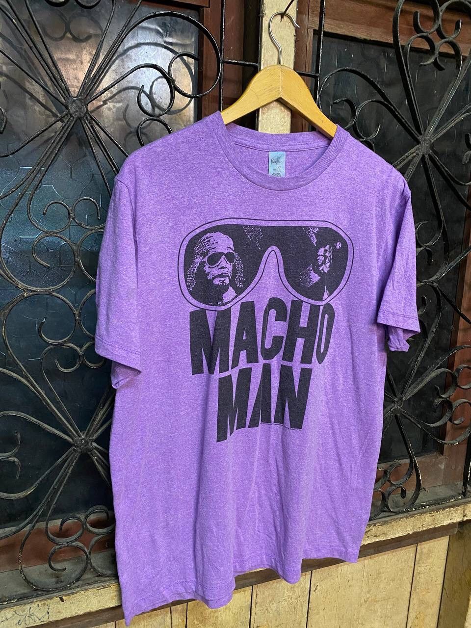 American Apparel MACHO MAN RANDY SAVAGE BY BARBARA L.POFFO TEE Size US L / EU 52-54 / 3 - 4 Thumbnail