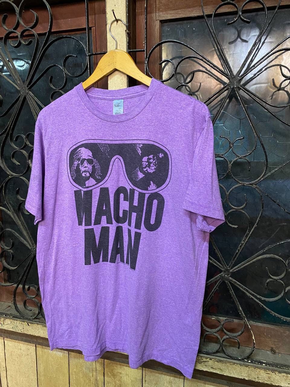 American Apparel MACHO MAN RANDY SAVAGE BY BARBARA L.POFFO TEE Size US L / EU 52-54 / 3 - 5 Thumbnail