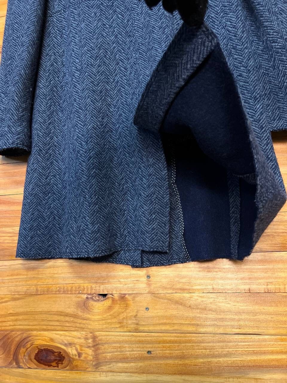 Max Mara MAX MARA TESSUTO FISHBONE FUNNEL NECK COAT Size S / US 4 / IT 40 - 14 Thumbnail