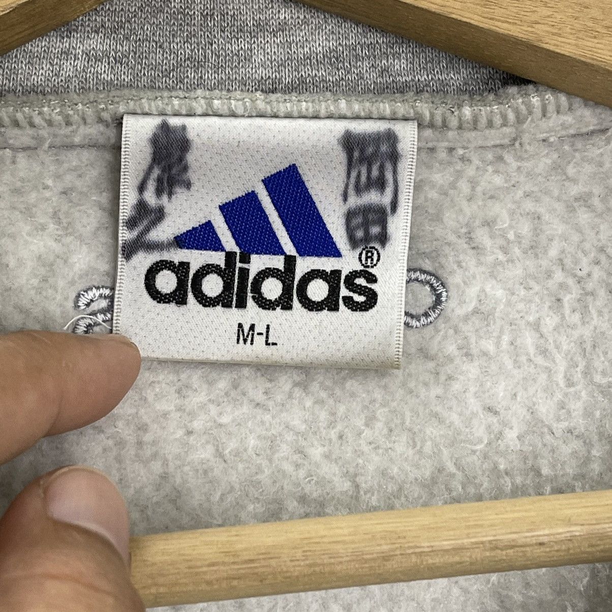 Adidas × Vintage Vintage 90s Adidas Zipper Sweater Size M Size US M / EU 48-50 / 2 - 9 Thumbnail
