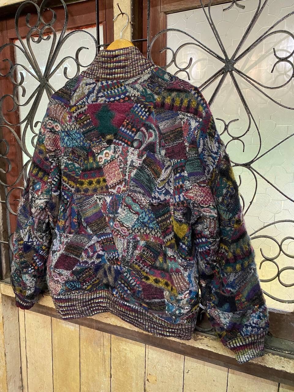 Japanese Brand Vintage Patchwork Coogi Style Jacket Size US L / EU 52-54 / 3 - 11 Thumbnail