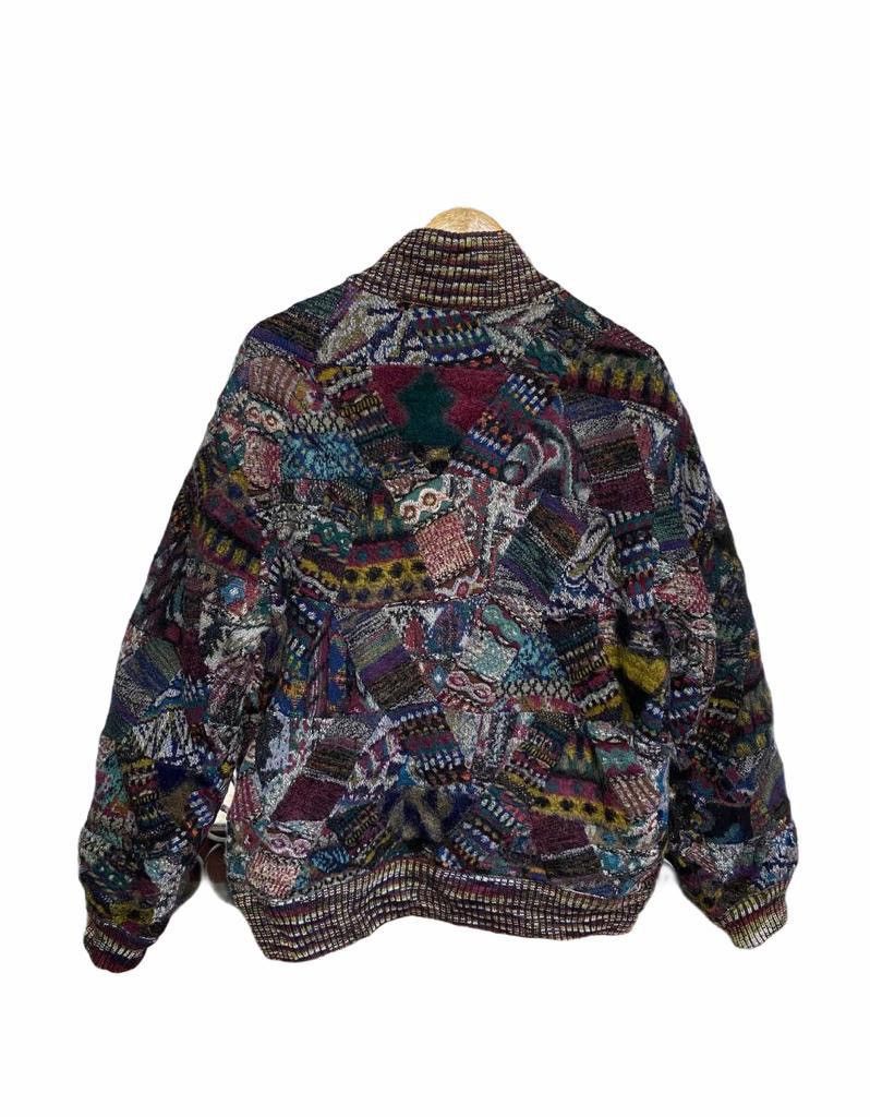 Japanese Brand Vintage Patchwork Coogi Style Jacket Size US L / EU 52-54 / 3 - 2 Thumbnail