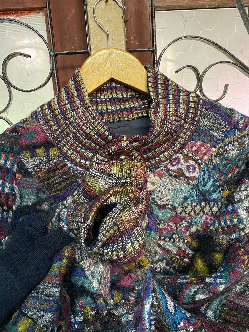 Japanese Brand Vintage Patchwork Coogi Style Jacket Size US L / EU 52-54 / 3 - 7 Thumbnail