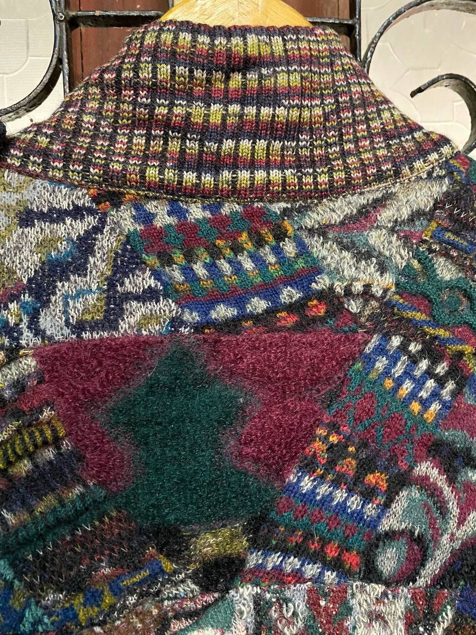 Japanese Brand Vintage Patchwork Coogi Style Jacket Size US L / EU 52-54 / 3 - 13 Thumbnail