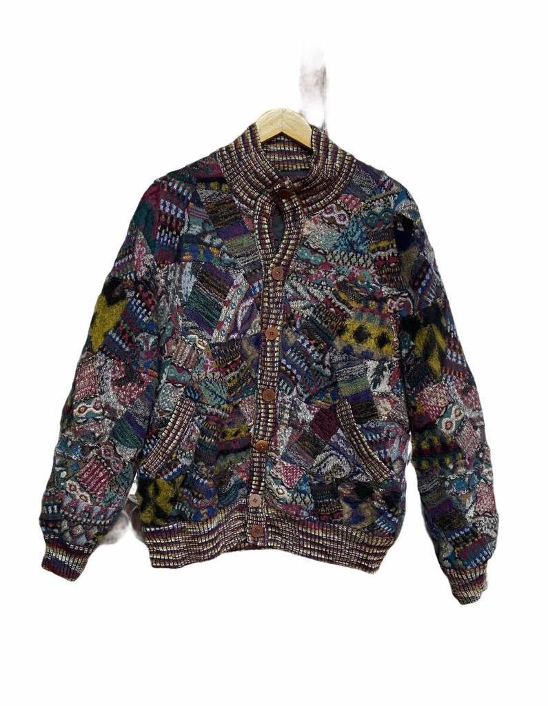 Japanese Brand Vintage Patchwork Coogi Style Jacket Size US L / EU 52-54 / 3 - 1 Thumbnail