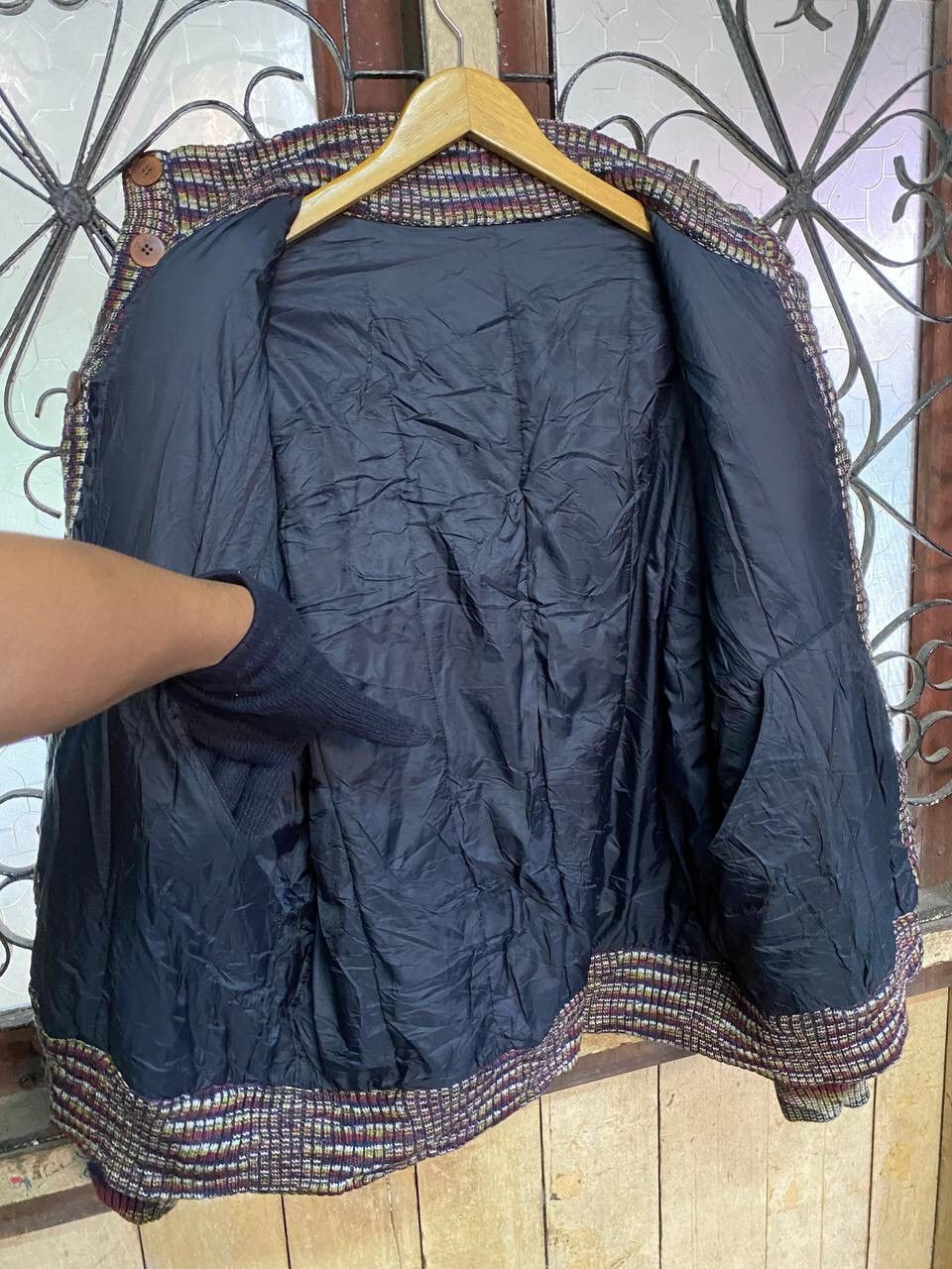 Japanese Brand Vintage Patchwork Coogi Style Jacket Size US L / EU 52-54 / 3 - 16 Thumbnail