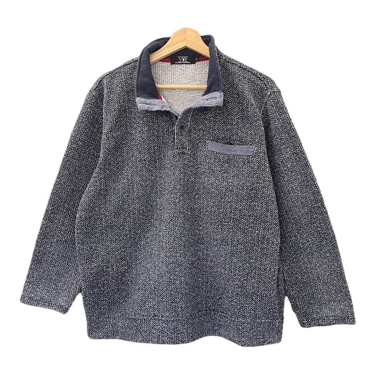 Playboy × Vintage Playboy Button Up Collar Sweatshirt Size M Size US M / EU 48-50 / 2 - 3 Thumbnail