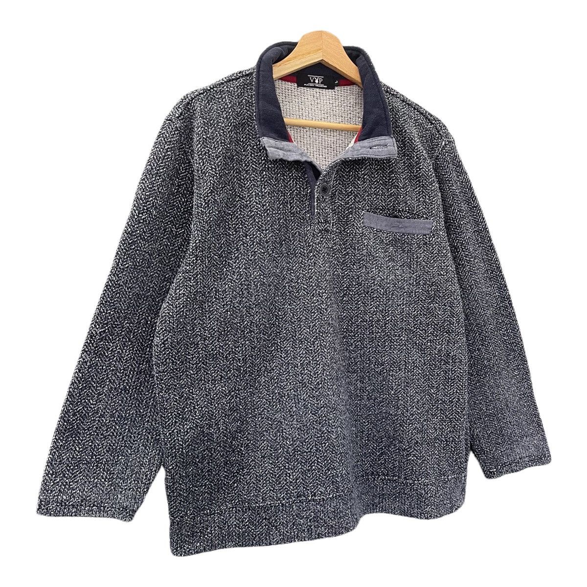 Playboy × Vintage Playboy Button Up Collar Sweatshirt Size M Size US M / EU 48-50 / 2 - 2 Thumbnail