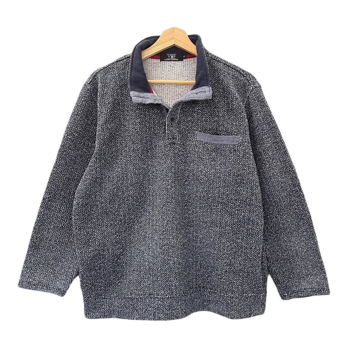Playboy × Vintage Playboy Button Up Collar Sweatshirt Size M Size US M / EU 48-50 / 2 - 1 Thumbnail