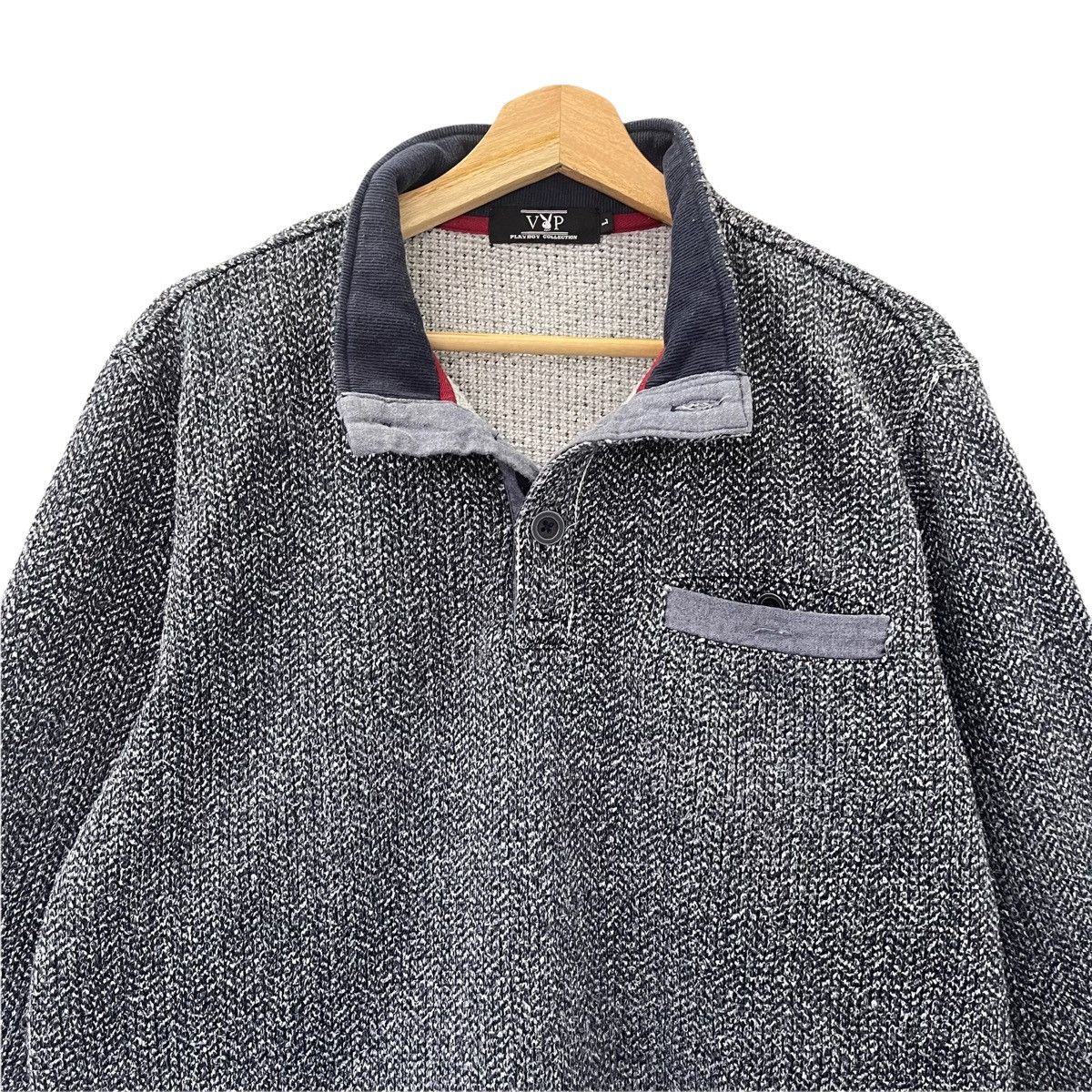 Playboy × Vintage Playboy Button Up Collar Sweatshirt Size M Size US M / EU 48-50 / 2 - 4 Thumbnail