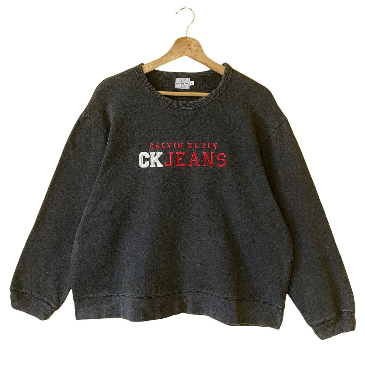 Calvin Klein 90s Calvin Klein Embroidered Big Logo Sweatshirt Oversize M Size US M / EU 48-50 / 2 - 3 Thumbnail