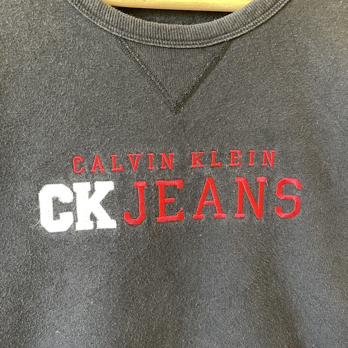 Calvin Klein 90s Calvin Klein Embroidered Big Logo Sweatshirt Oversize M Size US M / EU 48-50 / 2 - 5 Thumbnail