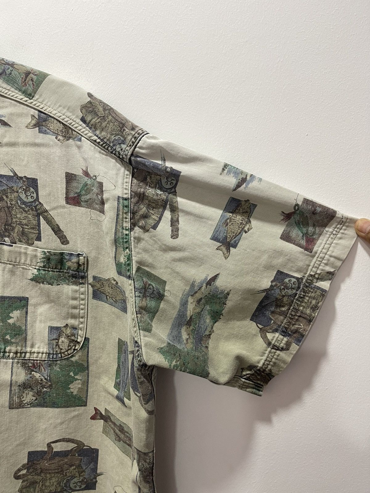 Vintage × Woolrich Woolen Mills VINTAGE WOOLRICH FULLPRINT LOGO BUTTON UP SHORT SLEEVE Size US XXL / EU 58 / 5 - 3 Thumbnail