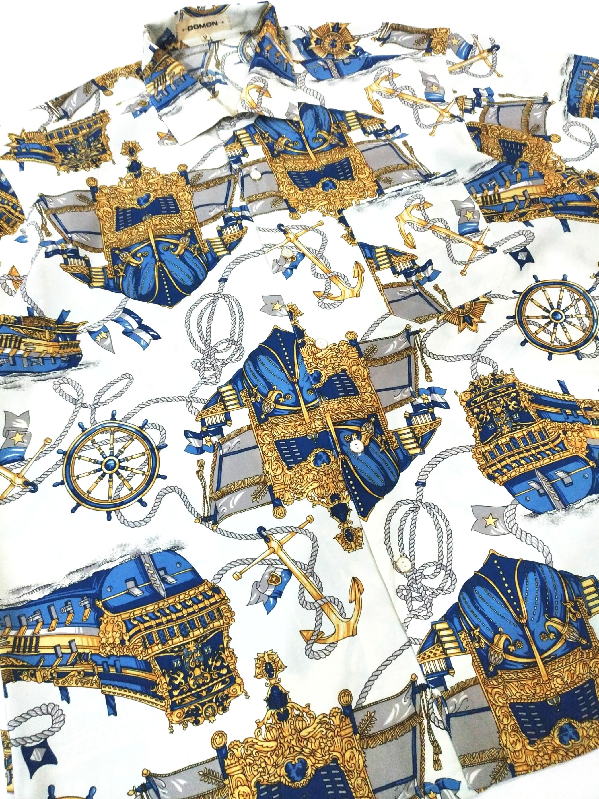 Designer × Japanese Brand VERY RARE! DOMON BAROQUE MOTIF HAWAII SHIRT Size US XL / EU 56 / 4 - 4 Thumbnail