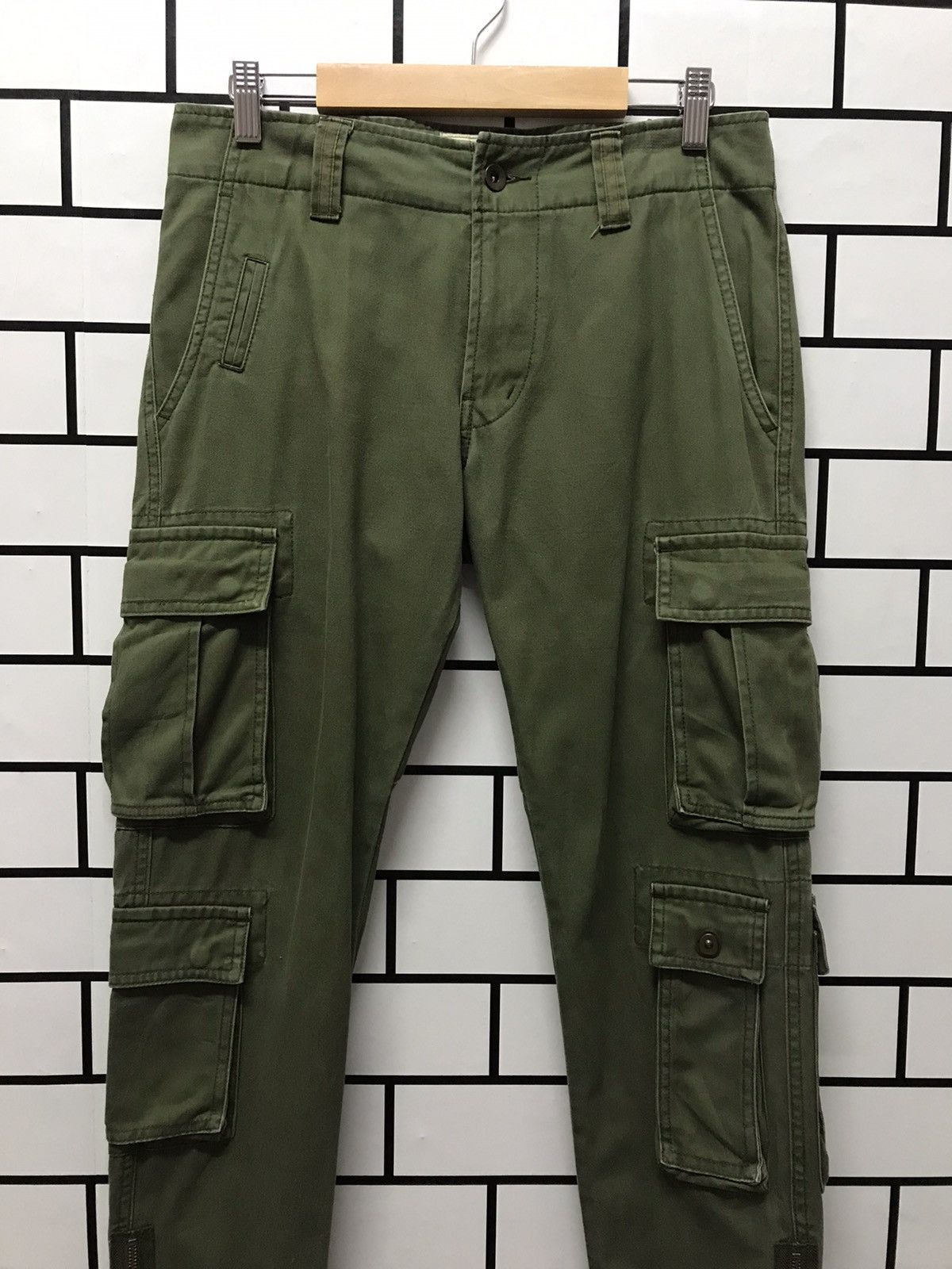 Designer × Japanese Brand Purple & Yellow Japan Cargo Multi Pocket Pants Size US 30 / EU 46 - 4 Thumbnail