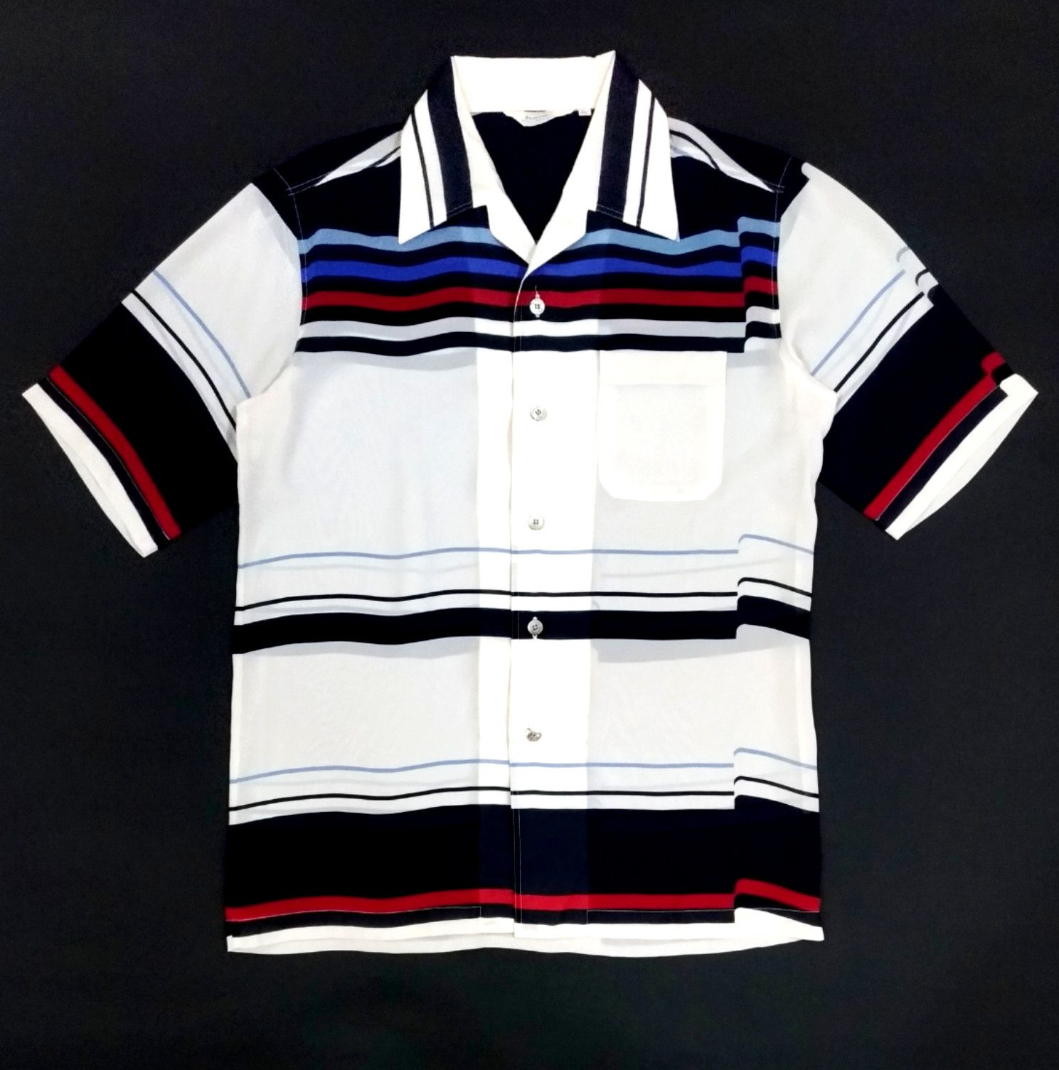 Designer × Japanese Brand RARE! VTG KAZAC RETRO DISCO STRIPED VIBRANT SHIRT Size US M / EU 48-50 / 2 - 1 Thumbnail