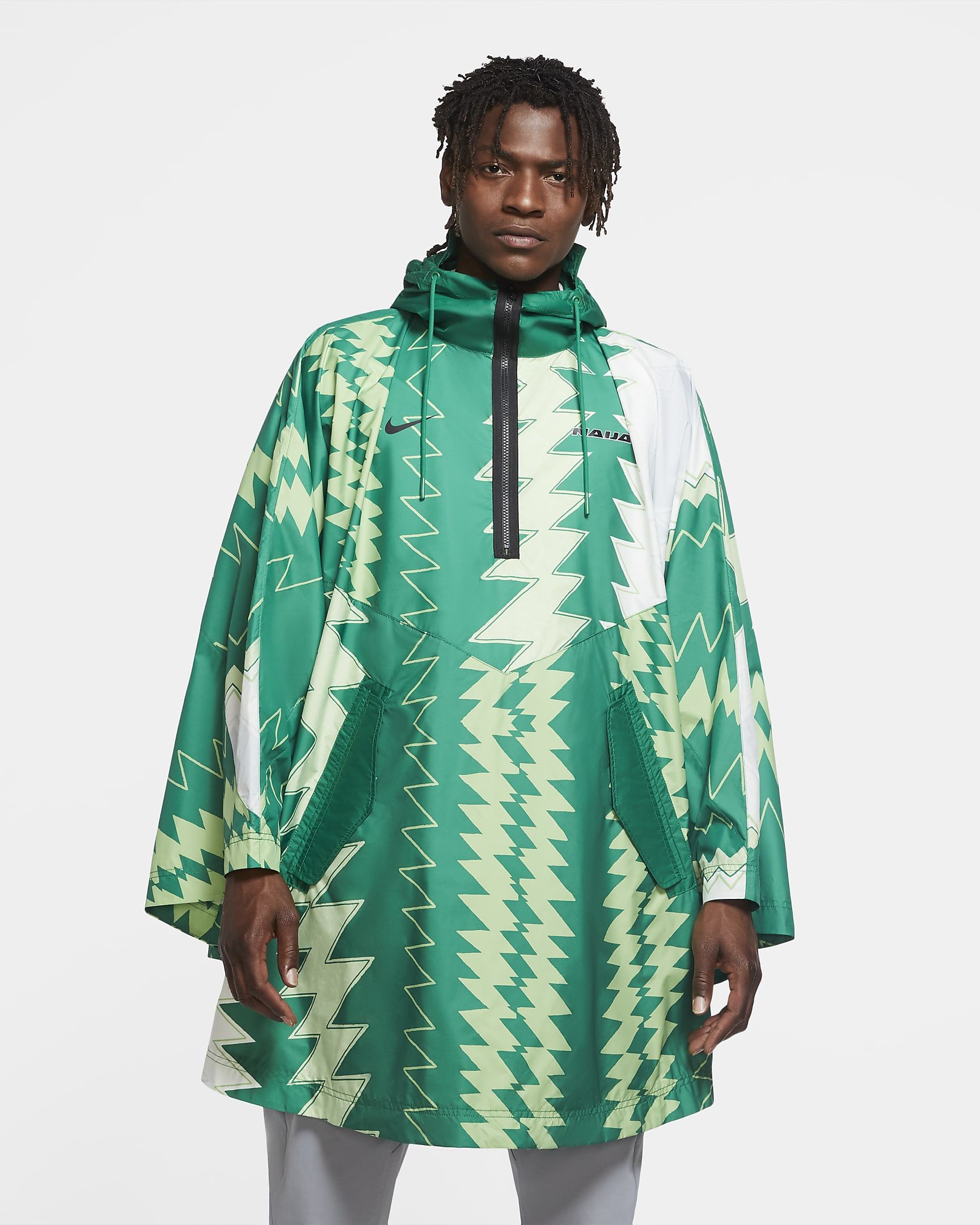Nike NIKE NIGERIA Men's Woven Poncho (One Size) Size US XL / EU 56 / 4 - 4 Thumbnail