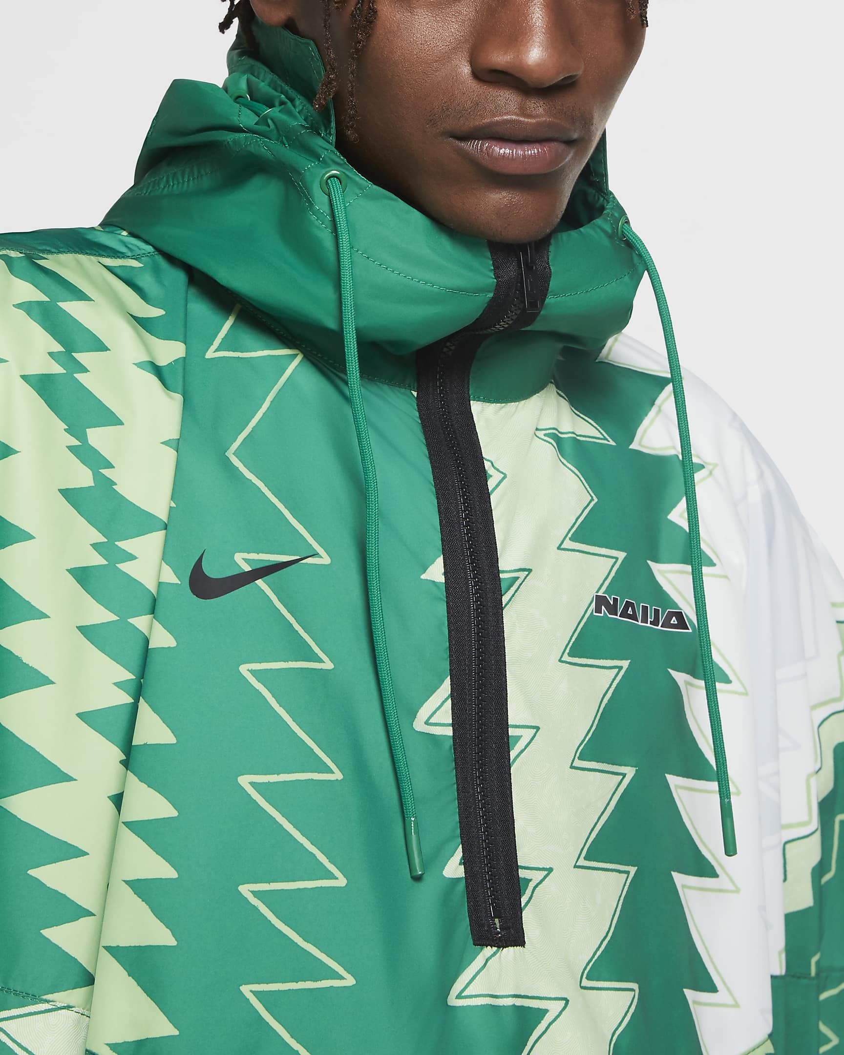 Nike NIKE NIGERIA Men's Woven Poncho (One Size) Size US XL / EU 56 / 4 - 5 Thumbnail
