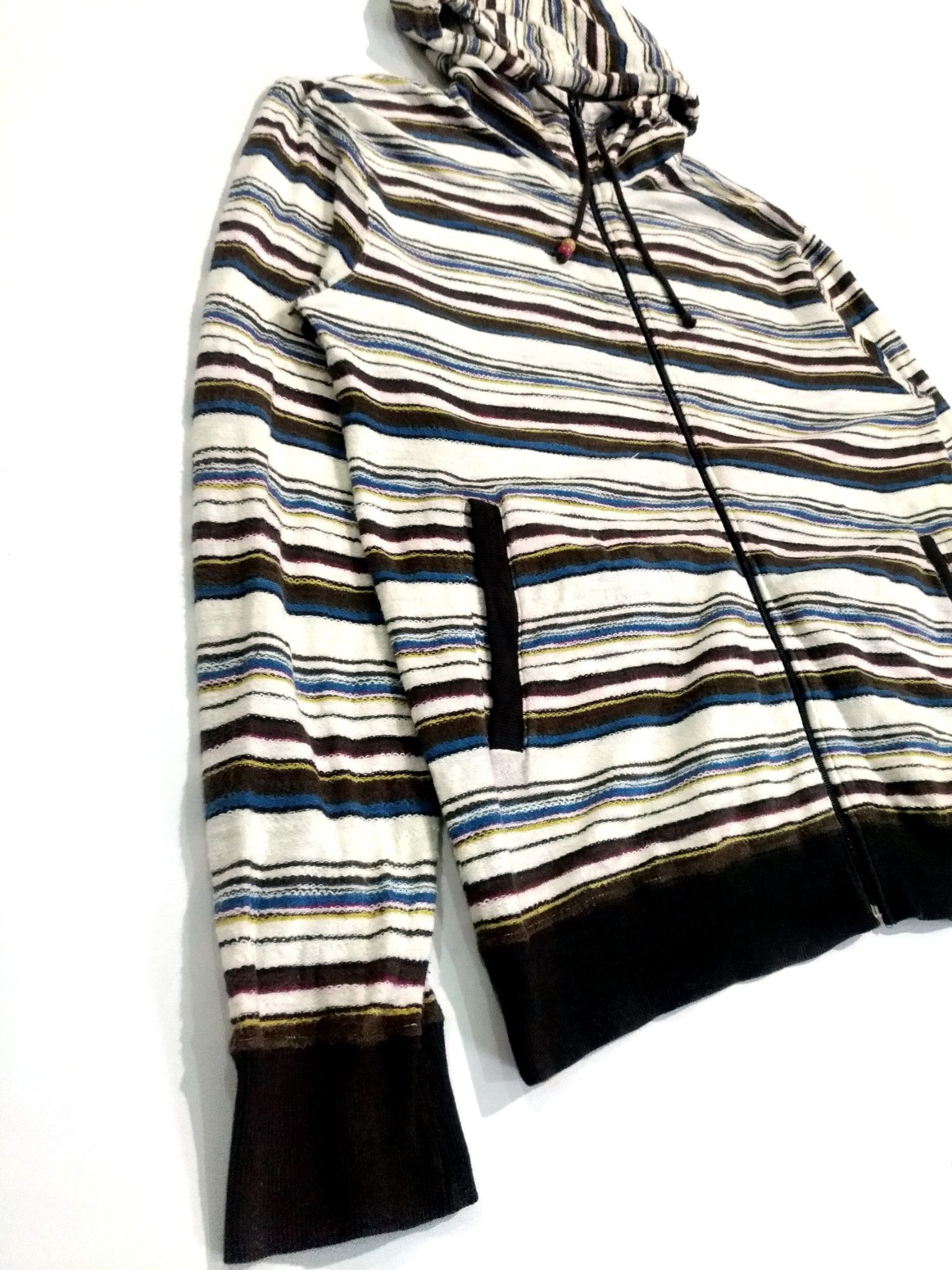 Japanese Brand RARE! POWER TO THE PEOPLE MULTICOLORED HOODIE Size US L / EU 52-54 / 3 - 4 Thumbnail