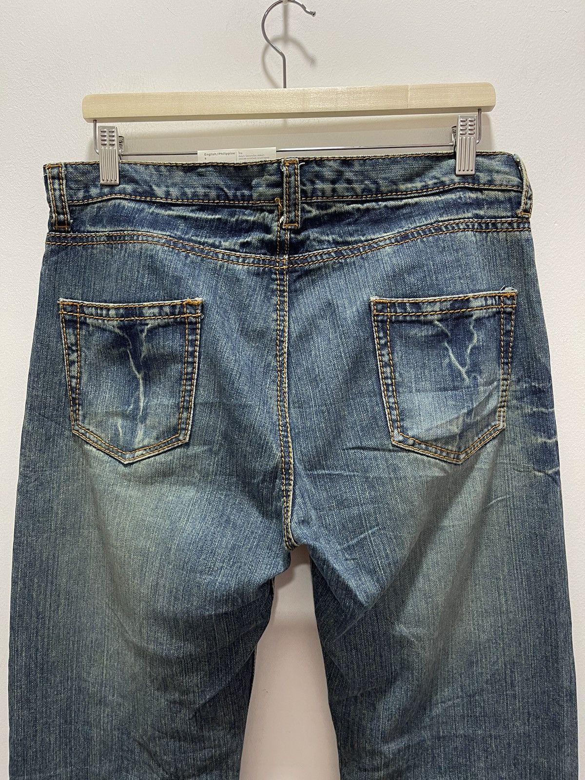 Vintage JAPANESE BRAND SKULL LOGO PRINTED RIPPED DISTRESSED JEANS Size US 34 / EU 50 - 11 Thumbnail