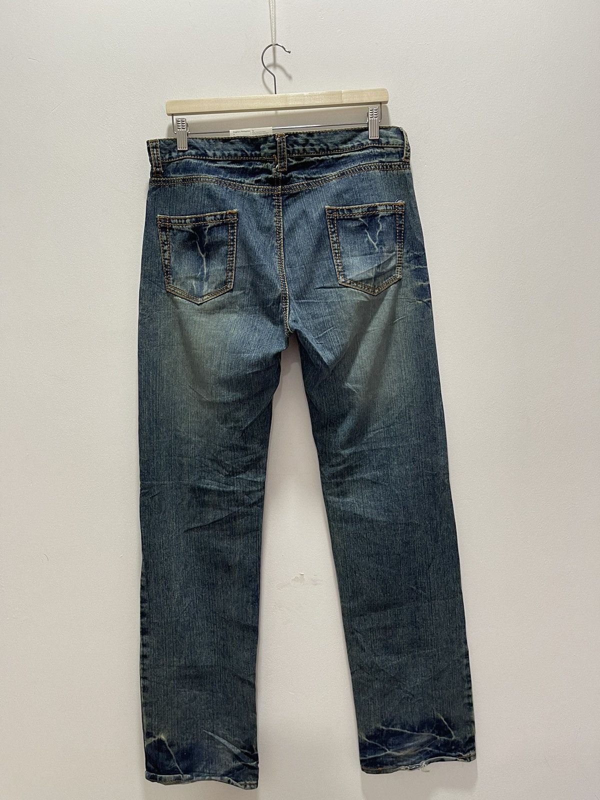 Vintage JAPANESE BRAND SKULL LOGO PRINTED RIPPED DISTRESSED JEANS Size US 34 / EU 50 - 8 Thumbnail