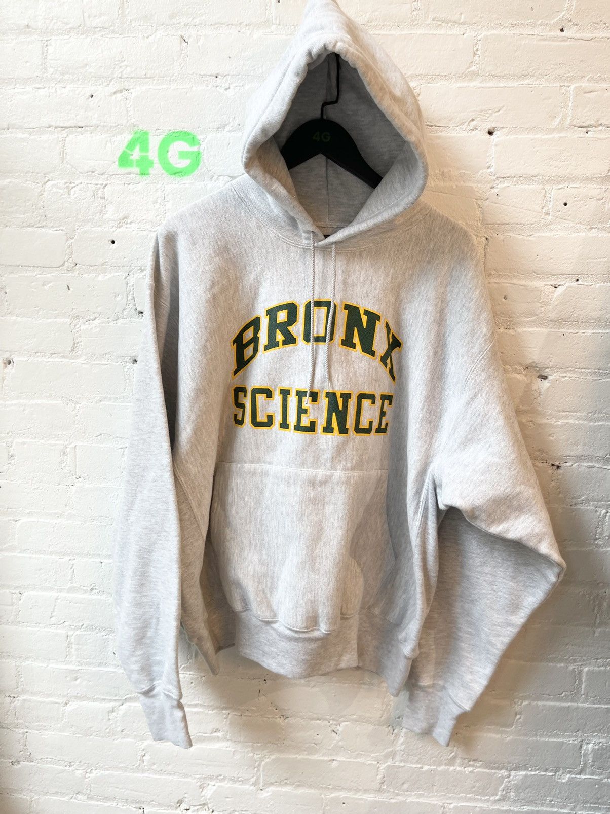 Image of Vintage Bronx Science Nyc Bx Hoodie in Grey, Men's (Size XL)