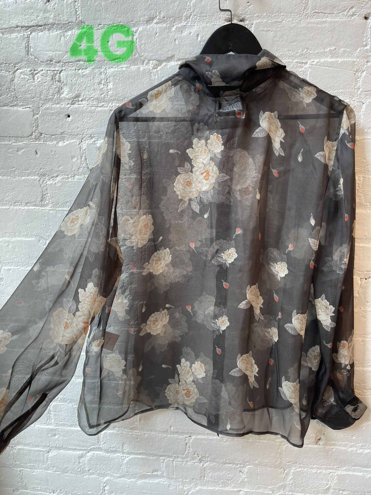 Enfants Riches Deprimes ERD NEW 100% SILK BLACK ROSES SHEER SHIRT M Size US M / EU 48-50 / 2 - 14 Thumbnail