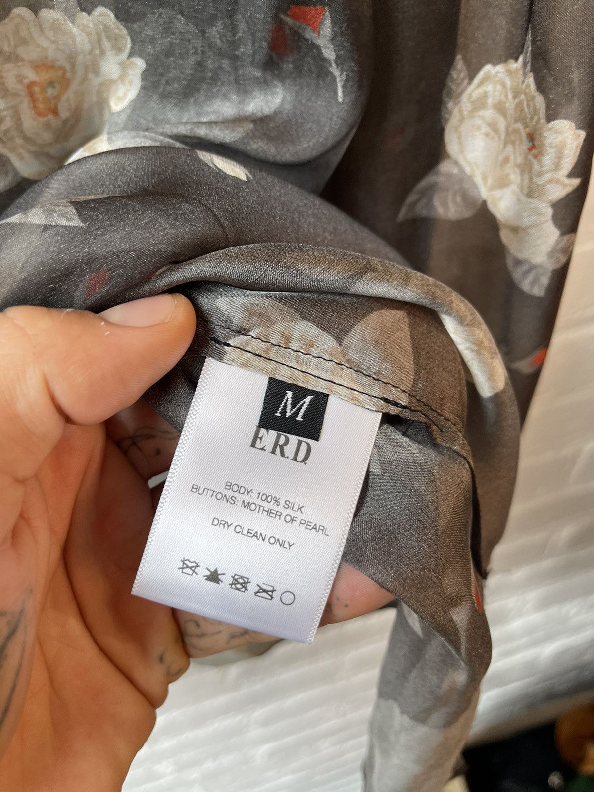Enfants Riches Deprimes ERD NEW 100% SILK BLACK ROSES SHEER SHIRT M Size US M / EU 48-50 / 2 - 12 Thumbnail
