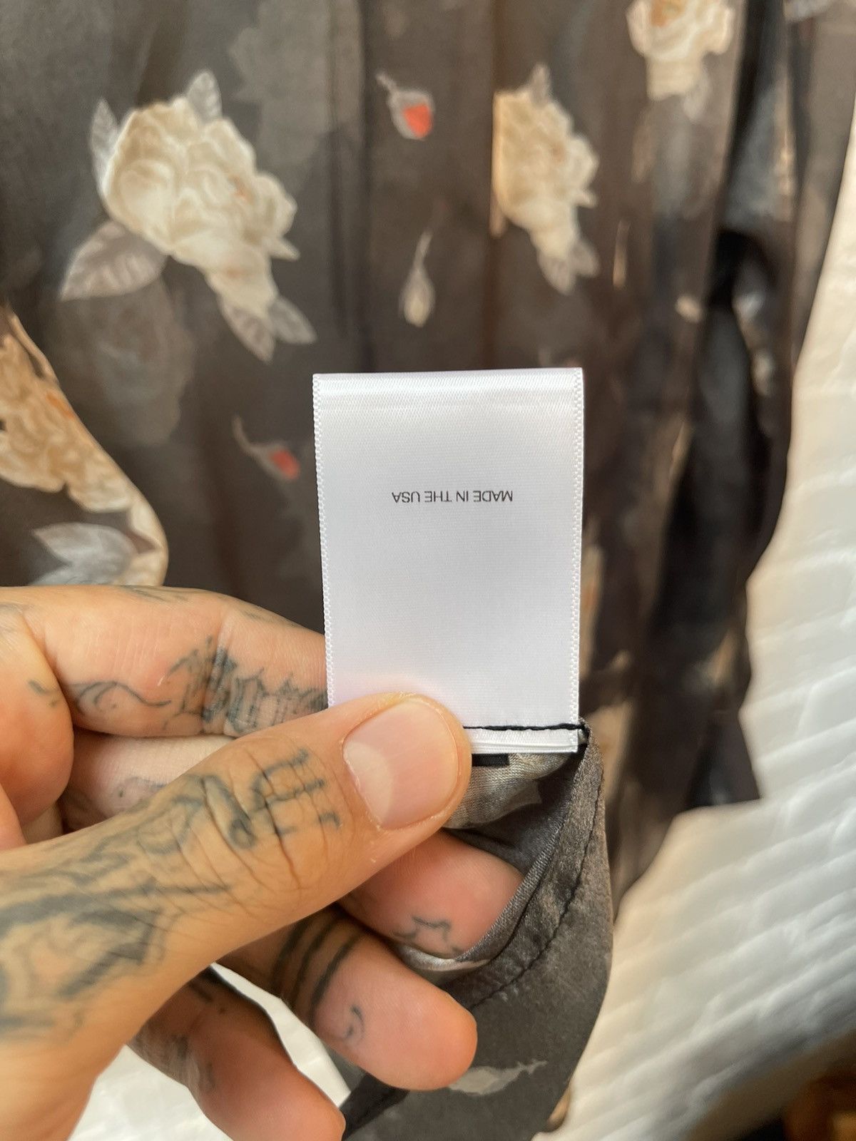 Enfants Riches Deprimes ERD NEW BLACK ROSES 100% SILK SHEER SHIRT L Size US L / EU 52-54 / 3 - 15 Thumbnail