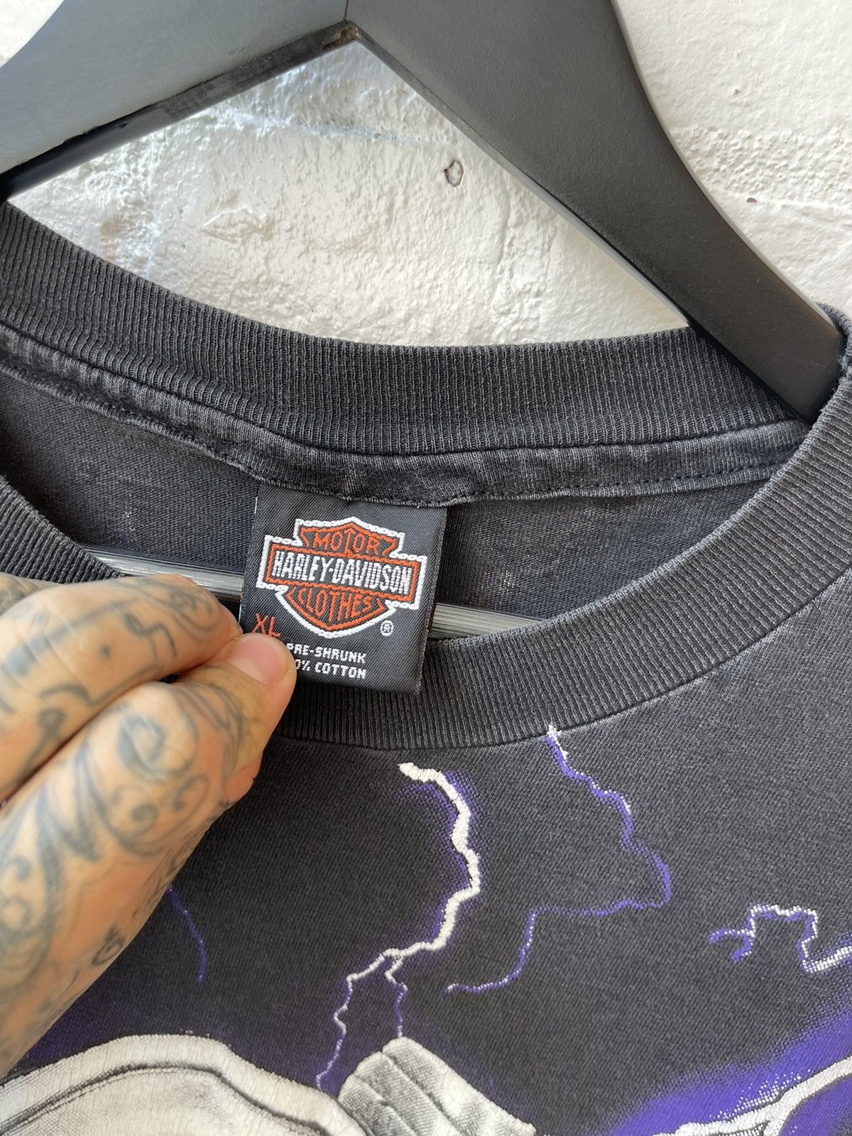 Harley Davidson × Vintage Vintage THRASHED HARLEY THUNDER LIGHTNING TANK TOP SHIRT XL Size US XL / EU 56 / 4 - 7 Thumbnail