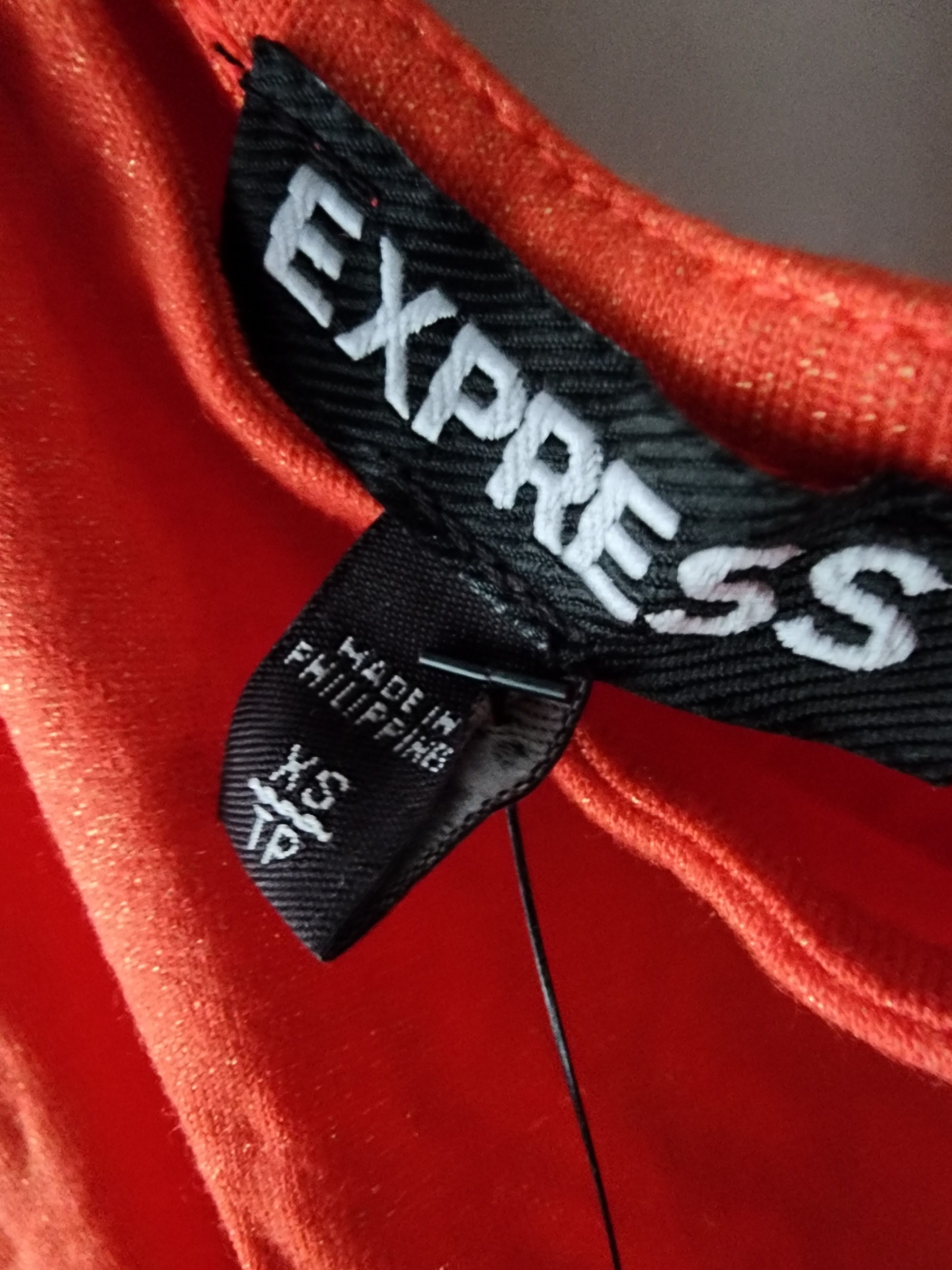 Express Express One Shoulder Flutter Sleeve Orange Gold Shirt Top XS Size XS / US 0-2 / IT 36-38 - 2 Thumbnail