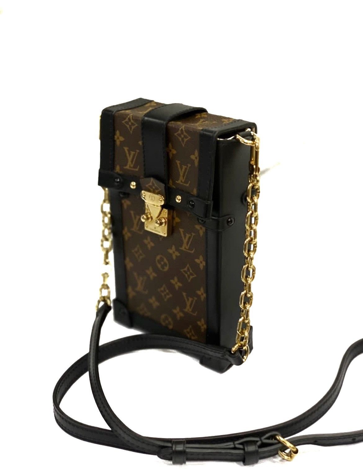 Louis Vuitton Auth Louis Vuitton Bag Vertical Monogram Trunk Pochette Size ONE SIZE - 3 Thumbnail