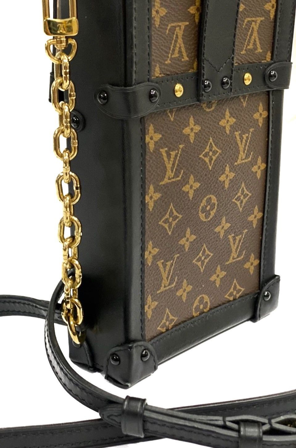 Louis Vuitton Auth Louis Vuitton Bag Vertical Monogram Trunk Pochette Size ONE SIZE - 7 Thumbnail